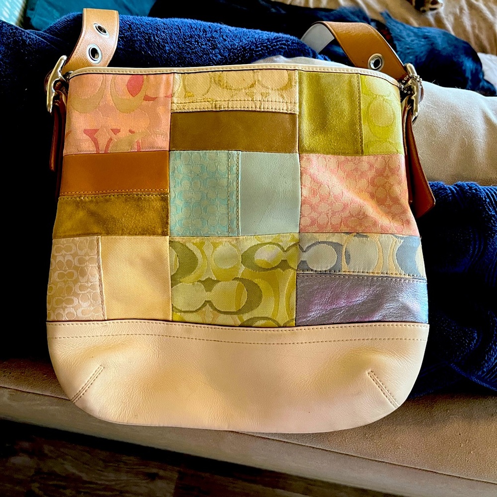Coach spring patchwork bag